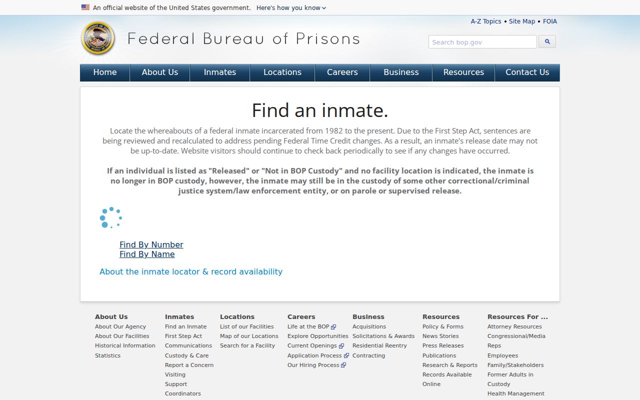 St. Joseph County criminal records federal inmate locator