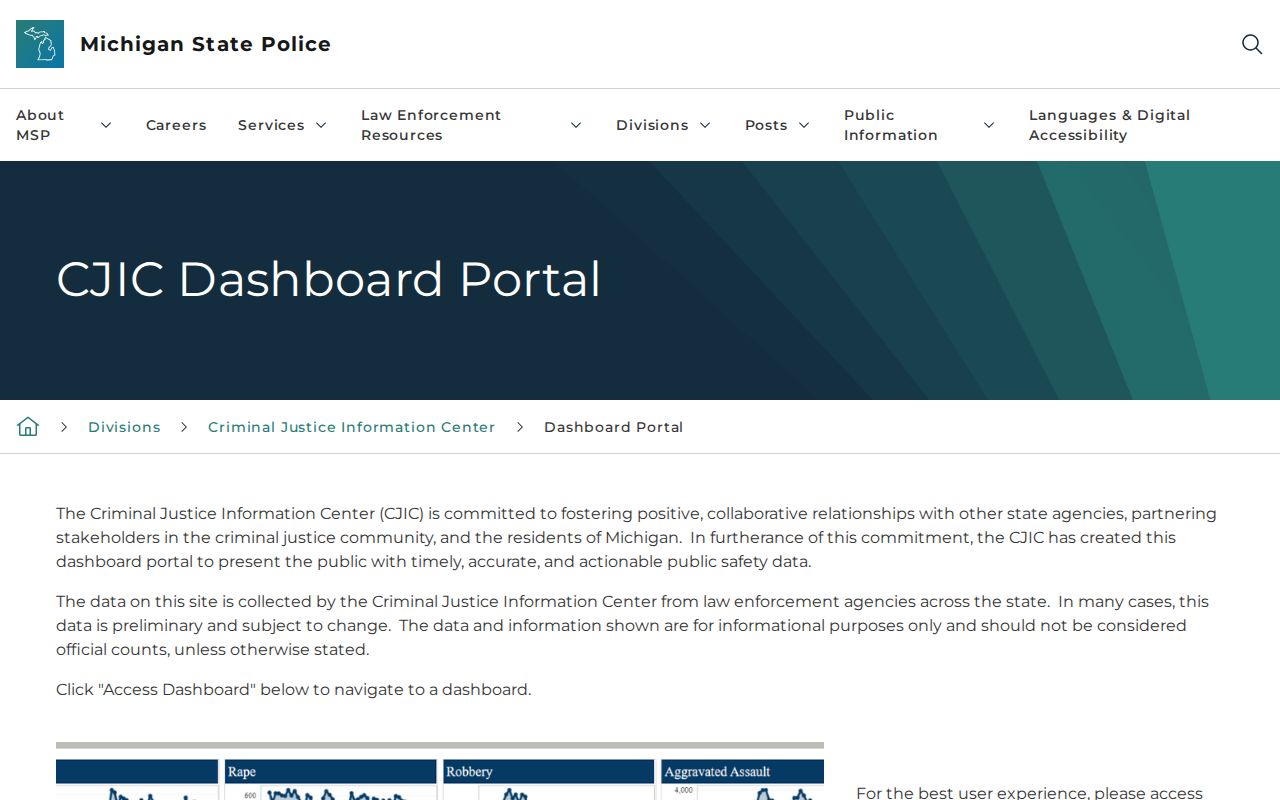 St. Joseph County criminal records Crime in Michigan statistical dashboard